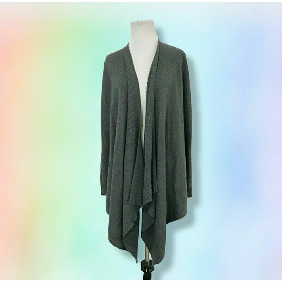 Eileen Fisher Bark Ribbed Wool Angle Front Cardigan Size XS‎ $298 NWT - Picture 1 of 8